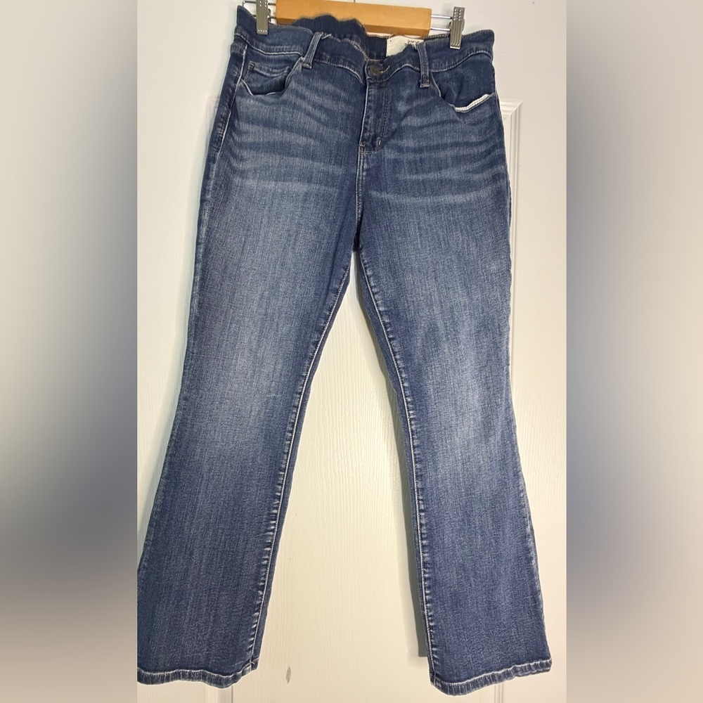 Cosmic Blue Love- High-rise Bootcut Stretch Jeans, Size 32
